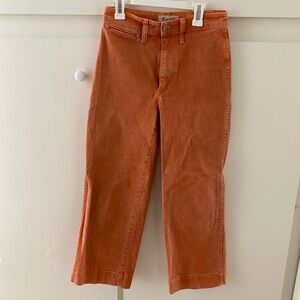 Madewell Emmett pants size 24 - washed orange coral color
